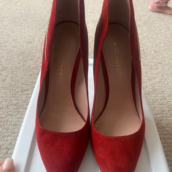 Enzo Angiolini Red suede zipper print - Picture 5 of 9